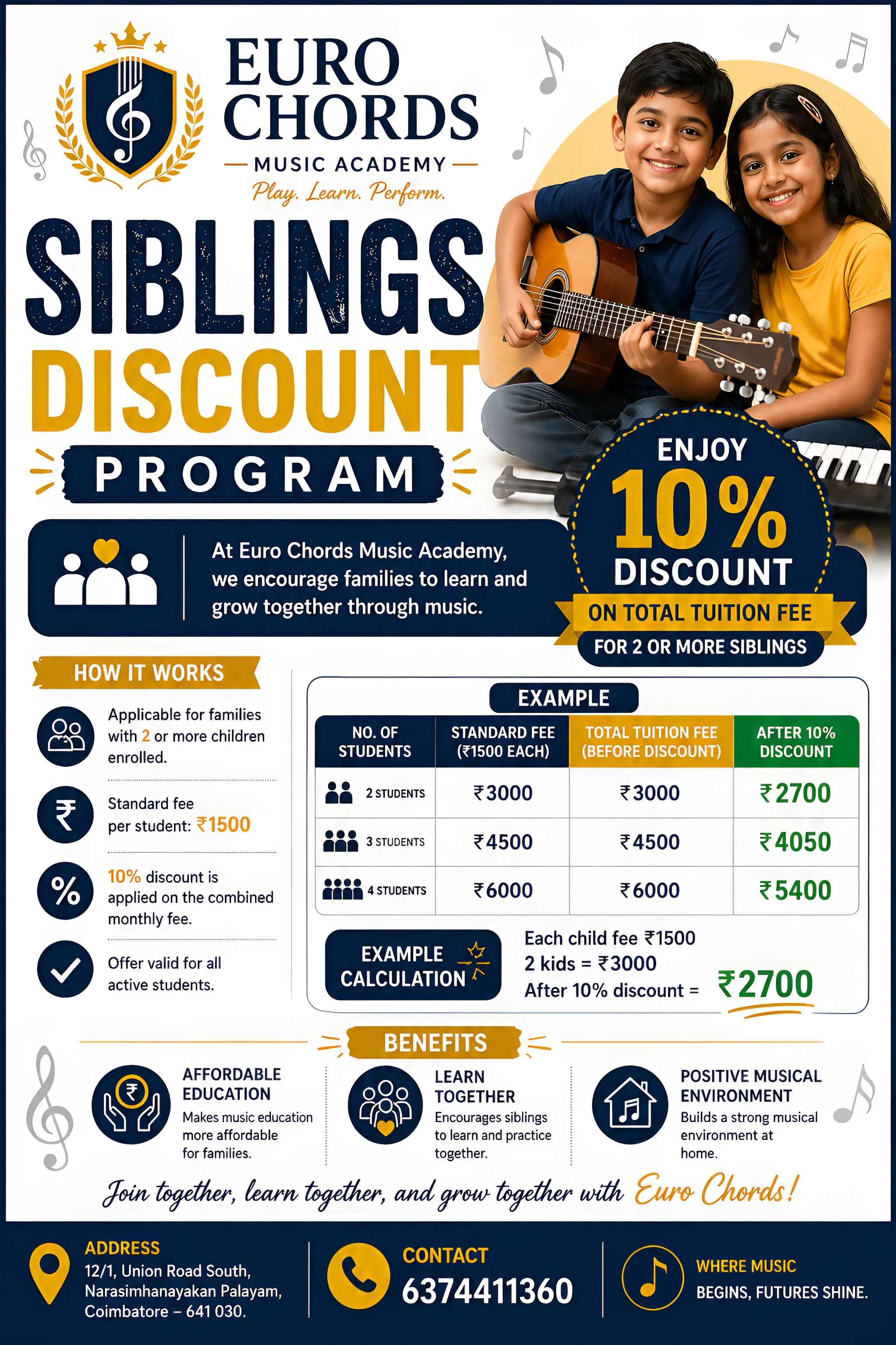 Euro Chords Music Academy referral program